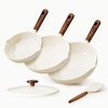 image:imageCAROTE Nonstick Frying Pans Skillets 5 PCS Ceramic Coating Pans Set89511