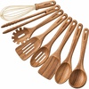 image:imageCAROTE Wooden Utensil Set 8Piece Acacia Wood Cooking UtensilsWooden
