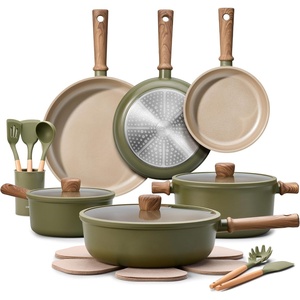 image:imageCAROTE 21pcs Pots and Pans Set Nonstick Cookware SetsGreen