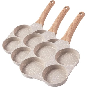image:imageCAROTE 4Cup Nonstick Granite Egg Pan BlackWhite