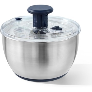 image:imageCAROTE 64 Qt Stainless Steel Salad Spinner Large Lettuce Spinner Vegetable Fruit Washer Vegetable Cleaner Salad Cleaner Lettuce Washer NonSlip Base Multifunctional for Salad Fruits