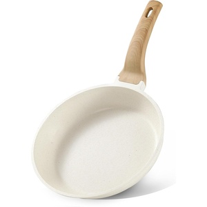 image:imageCAROTE 8 Inch Non Stick Frying Pan Cream White Granite SkilletCream White