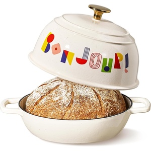 image:imageCAROTE Enameled 5QT Cast Iron Dutch Oven Pot with Gift Box BonjourYellow