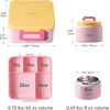 image:imageCAROTE Bento Box for Kids Lunch Box Kids with 8oz Thermos for Hot Food Lunch Container for Girls Boys 3 or 5 Compartments with 2 Removable Dividers BPA FreeLeak ProofDishwasher Safe
