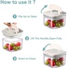 image:imageCAROTE Easyopen Airtight Food Storage Containers with Lids 20 PCS Durable Plastic Kitchen Storage Containers for Dry FoodFruit Leakproof BPAFree Sage GreenGrey