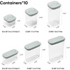 image:imageCAROTE Easyopen Airtight Food Storage Containers with Lids 20 PCS Durable Plastic Kitchen Storage Containers for Dry FoodFruit Leakproof BPAFree Sage GreenGrey