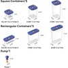 image:imageCAROTE Food Storage Containers with Lids 21 PCS Air Tight Plastic Food Containers with Date Tracking Dial BPA Free Durable Canisters Sets for the KitchenPantryDry FoodCerealSuger Blue